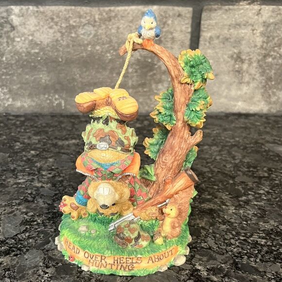 Enesco Moose Creek Crossing “Head Over Heels About Hunting” 1998 Bear #363758 - Picture 1 of 6